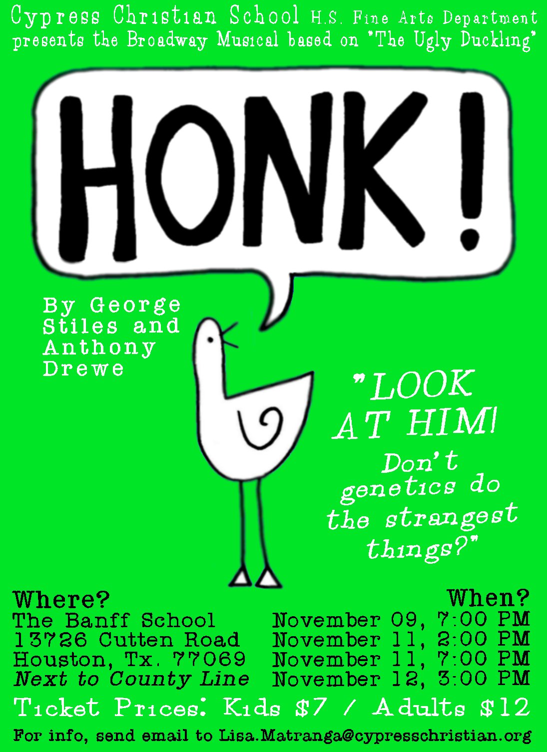 HONK poster limegreen2